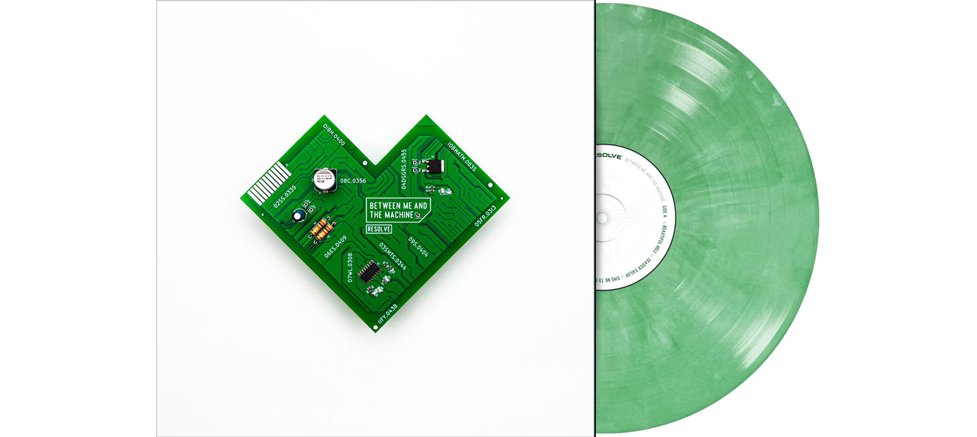 RESOLVE - Between Me And The Machine 12" LP - WHITE GREEN
